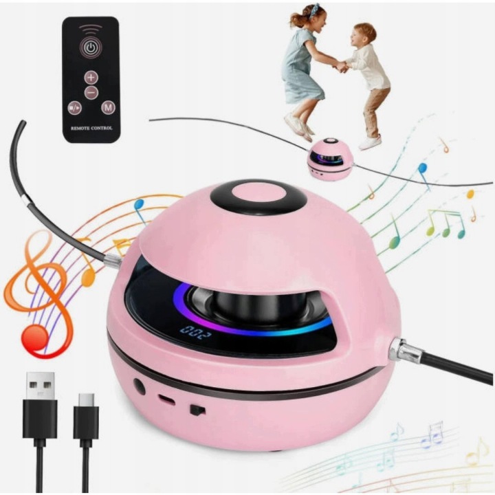 Розумна Музична Скакалка Bluetooth, 10 Швидкості, Цифровий Лічильник LED