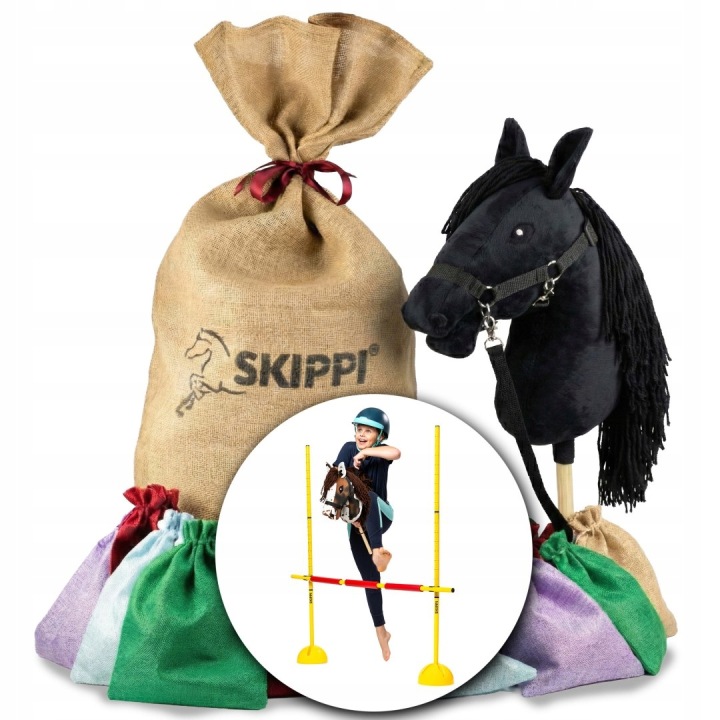 Мішок подарунковий Hobby Horse Skippi з конем чорним і перешкодою