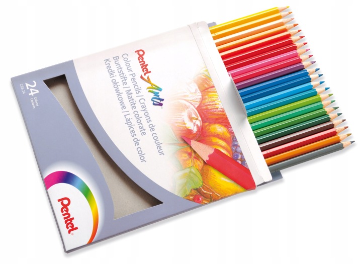 Набір PENTEL крейди. 24 шт., олівець, гумка, книжка — фото 2