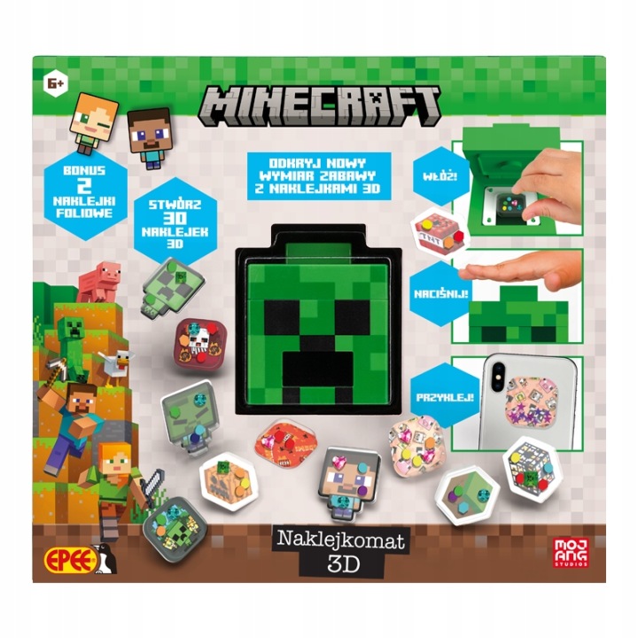 Машинка для наклейок 3D MINECRAFT