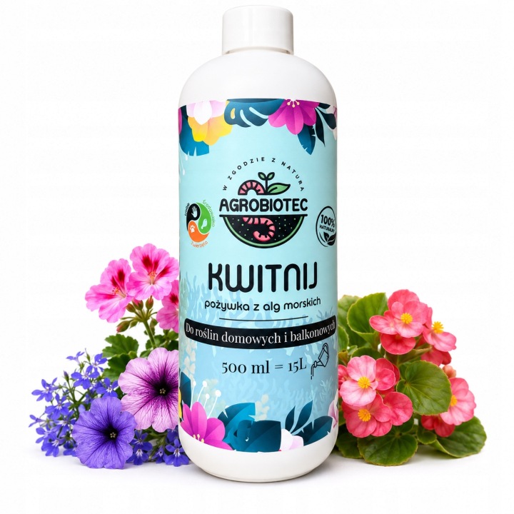 Hnojivo pro pelargonii Surfinii Begonii Lobelii 500 ml Přírodní kvetení
