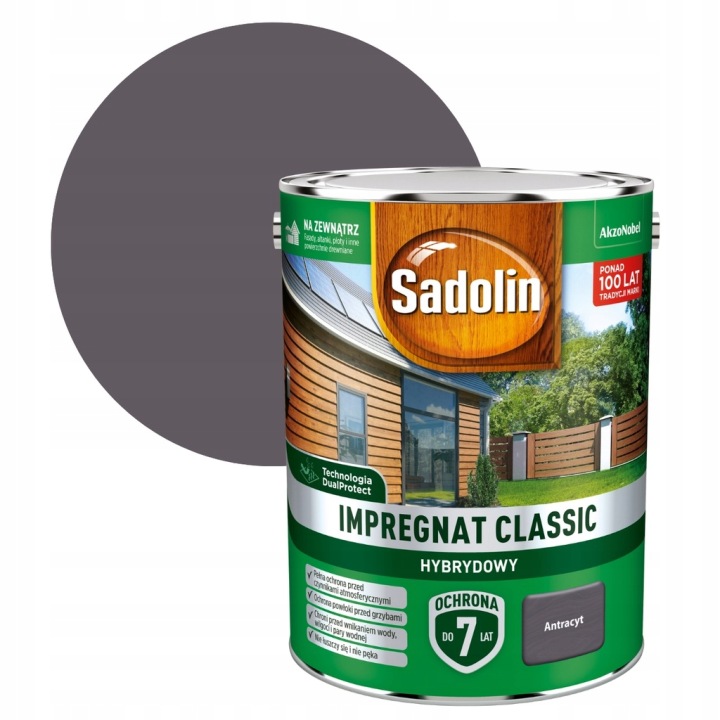 Sadolin Classic Impregnát na dřevo 4,5L Antracit