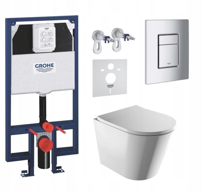 7v1 Wc Set, Stelaz Grohe Slim Wc Mísa Rim Silent Omnires Tlačítko