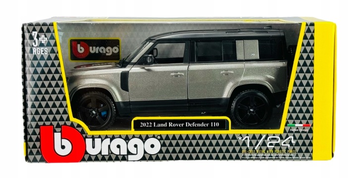Land rover defender 110 2022 bburago 1:24 сріблястий — фото 4