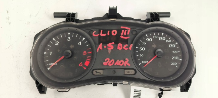 dials clock EU 8200820997C RENAULT CLIO III