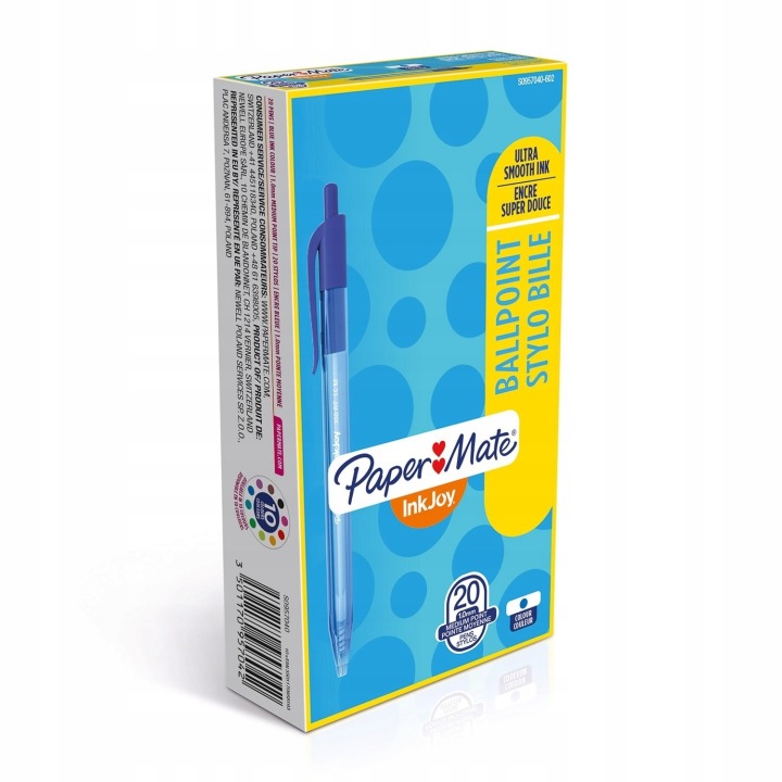 Ручка автоматична синя Paper Mate INKJOY 100 BP RT Синій M/XF — фото 4