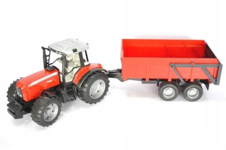 Іграшка Подарунок Трактор Bruder Massey Ferguson 7480 з причепом самоскидом — фото 6