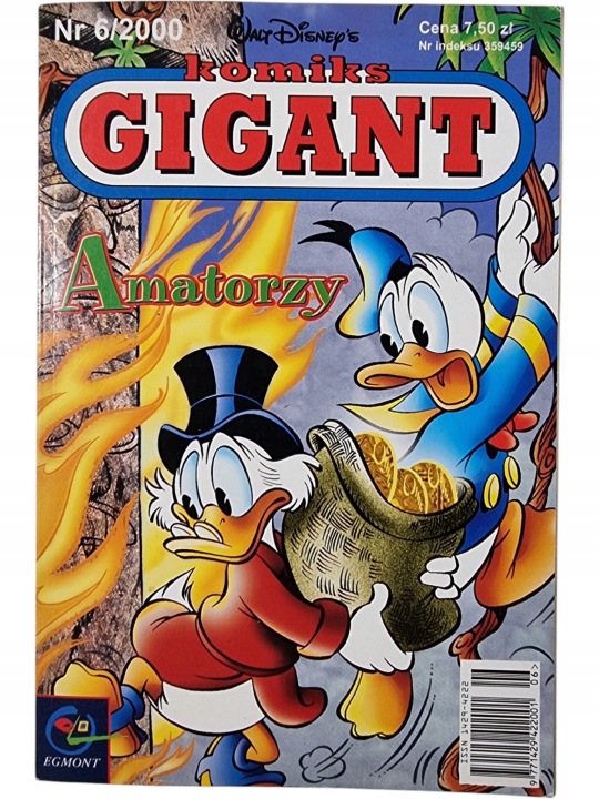 Zdjęcie egzemplarza: Amatorzy / Komiks Gigant / Kaczor Donald / Komiks nr 6/2000