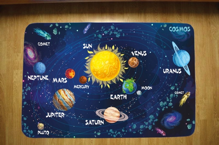 Килим для дітей ультра м'який 100x150 - космос | космічна колекція — фото 3