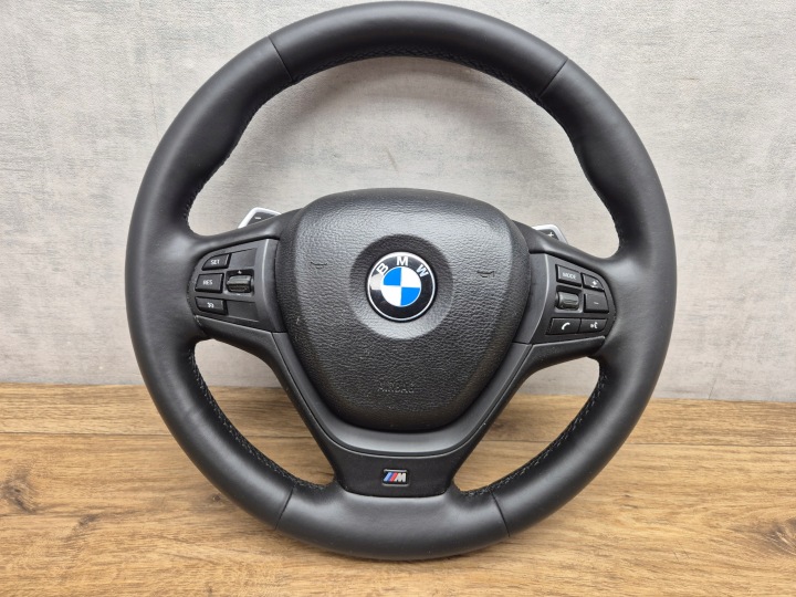 BMW X3 F25 X4 F26 volant m-packet vyhrievaná s radením TEMPOMAT cierna koža