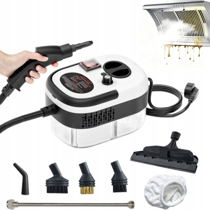 Parní Čistič Parní Mop Parní Napařovač Výkonný 2500W Sada Pro Tejpování Okenních Spár