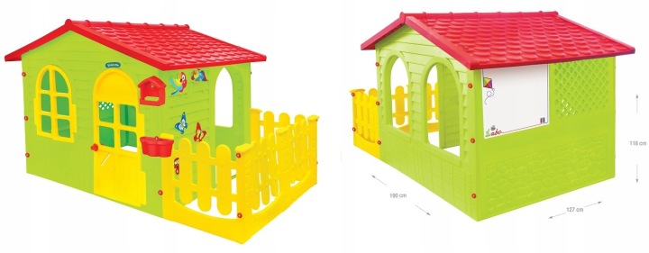 Будиночок садовий для дітей з бортиком і дошкою великий XXL Mochtoys польський — фото 2