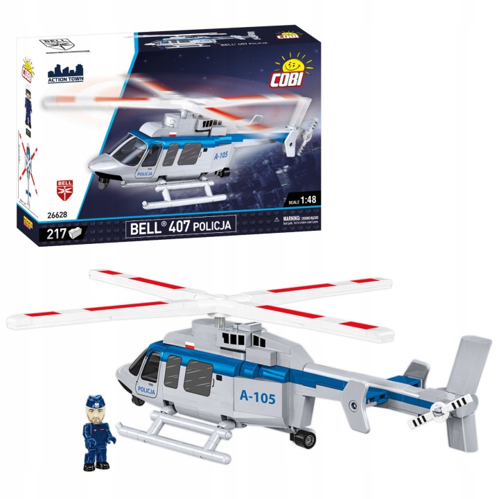 Конструктор COBI 26628 Гелікоптер Bell 407 Поліція ACTION TOWN