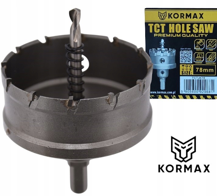 Korunkový Vrták 78 mm vrták slinutý karbid Tct 78x25 Korunkový Vrták Vidiový