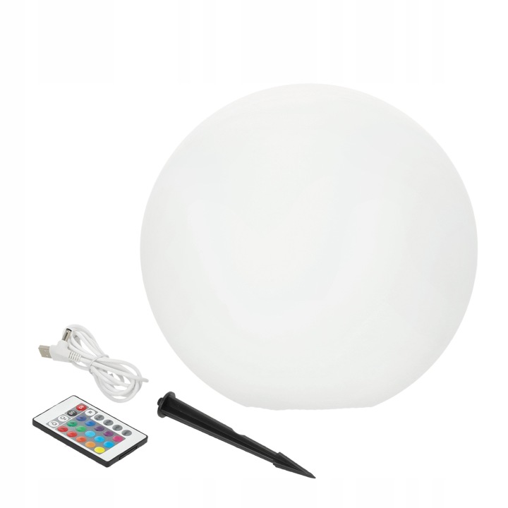Zahradní Koule 30 cm Rgb 3000K s dálkovým ovládáním Solární Svítící lampa Vodotěsná