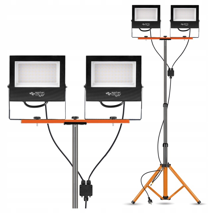 Set Halogen Led reflektor Stativ 2x100W stavební pracovní výkonný