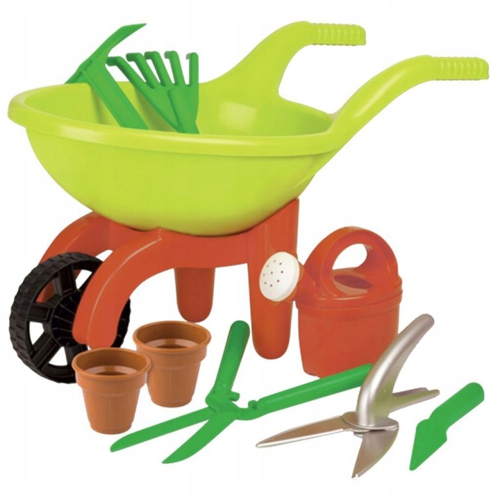 Іграшки садові Тачка з аксесуарами безпечний пластик італійські іграшки