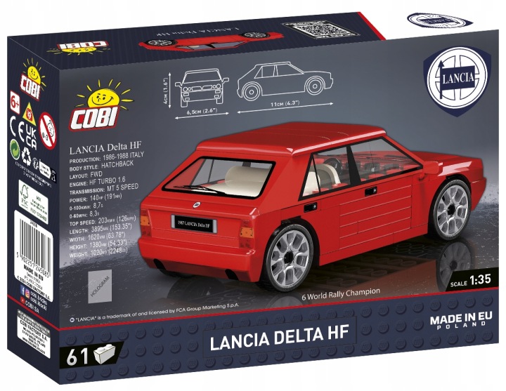Конструктор COBI 24508 Автомобіль Lancia Delta HF 61 ел. — фото 3