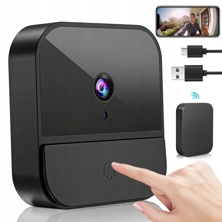 Bezdrátový Zvonek S Kamerou 1080P Pro Dveře Brány Smart, Dálkový Náhled
