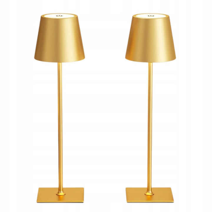 Stolní Led lampy Bezdrátové 2 ks Usb-c Akumulátorové Zlaté