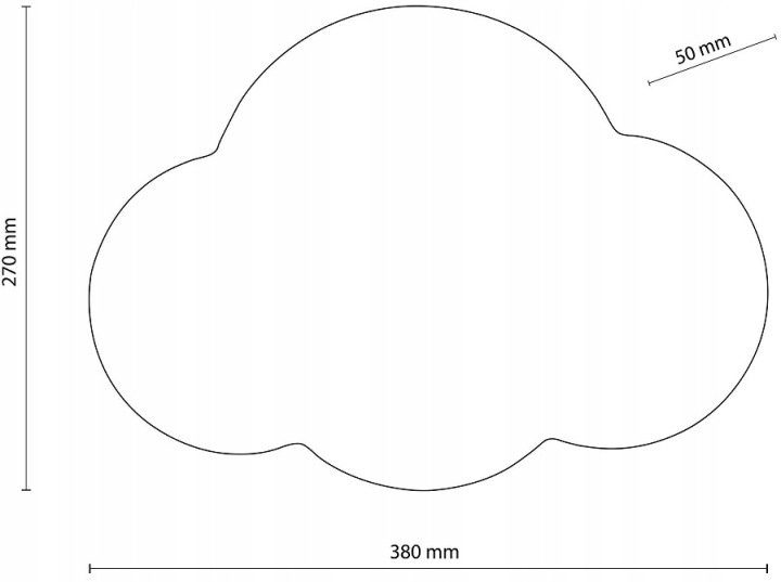 Бра настінний дитина TK освітлення CLOUD 4965 2XG9 хмаринка сірий — фото 2