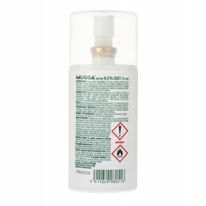 MUGGA 9,5% DEET спрей від комарів і кліщі 75 мл — фото 3