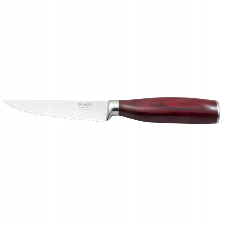 Nůž na steaky Mikov Ruby 408-ND-11Z 114 mm, zoubkované dřevo