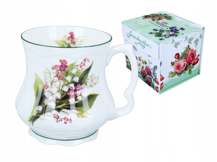 Porcelánový hrnek babičky carmani konvalinky narozeniny