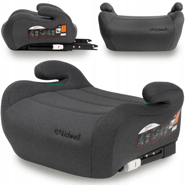 Автокрісло ISOFIX I-SIZE підставка для дитини Kidwell Ovan Сірий