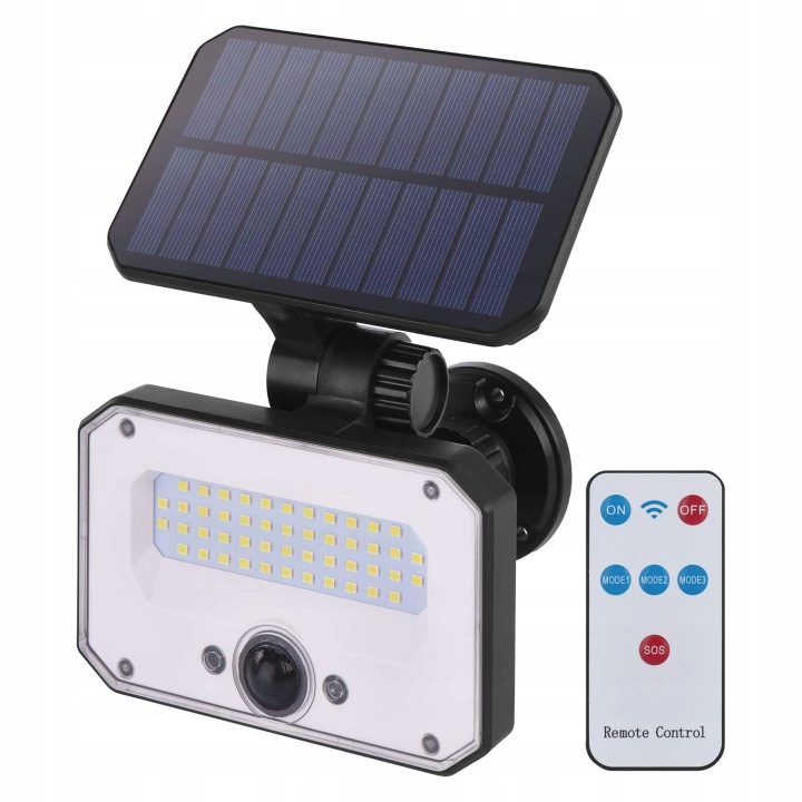 Emos Spilo solární Led lampa Pir, 1500 lm, 3000 K, černá