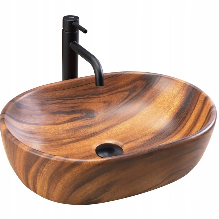 Umyvadlo Amelia 48 Wood Matt Na Desku