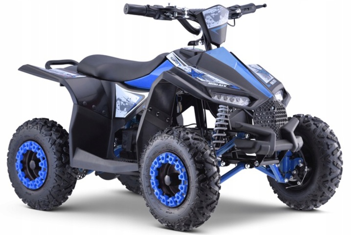Quad Highper на акумулятор Синій 35 км/год + Двигун безщітковий 1000 Вт + — фото 3
