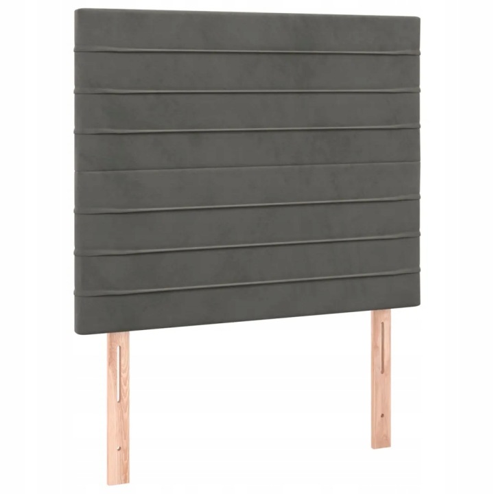 vidaXL Підголівник темно-сірий 80x5x118/128 см оксамит