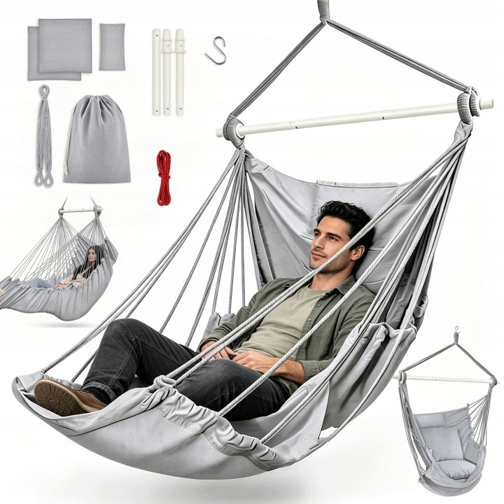 Zahradní Houpací Síť Brazilské Křeslo Houpačka Závěsné Křeslo Boho Polštáře