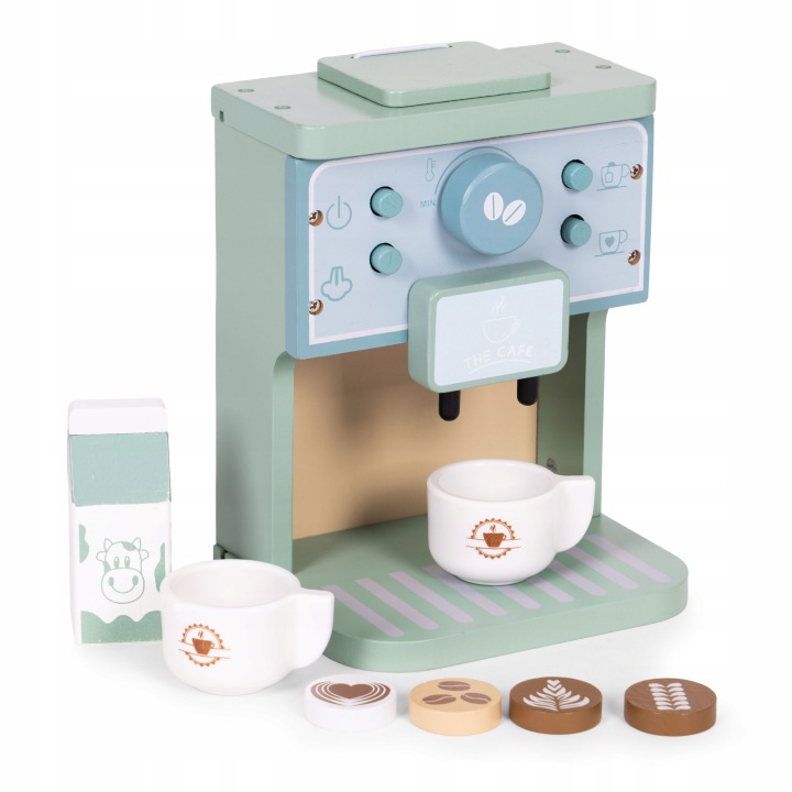 Дерев'яний Кавоварка Для Дітей Набір Баристи 8 Елементів Ecotoys