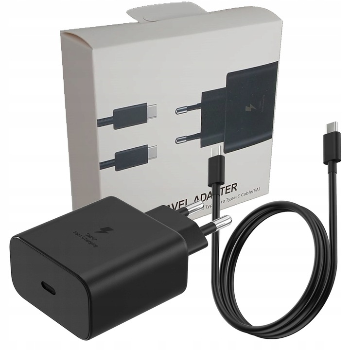 SZYBKA ŁADOWARKA 45W UNIWERSALNA ZASILACZ SZYBKIE ŁADOWANIE KABEL 1M USB-C