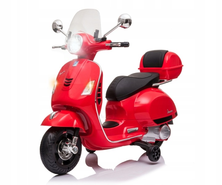 Мотоцикл на акумуляторі для дітей електричний Vespa GTS Супер Червоний Milly Mally
