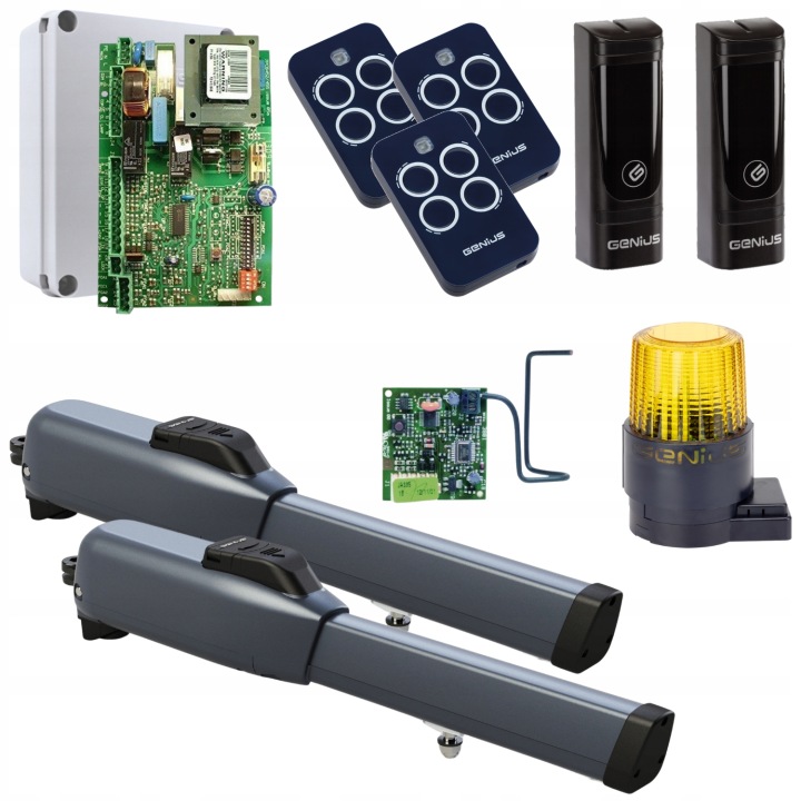 Genius Sirocco 250 Pohon otevírací brány Lampa Guard 230V Pilot Echo 3ks