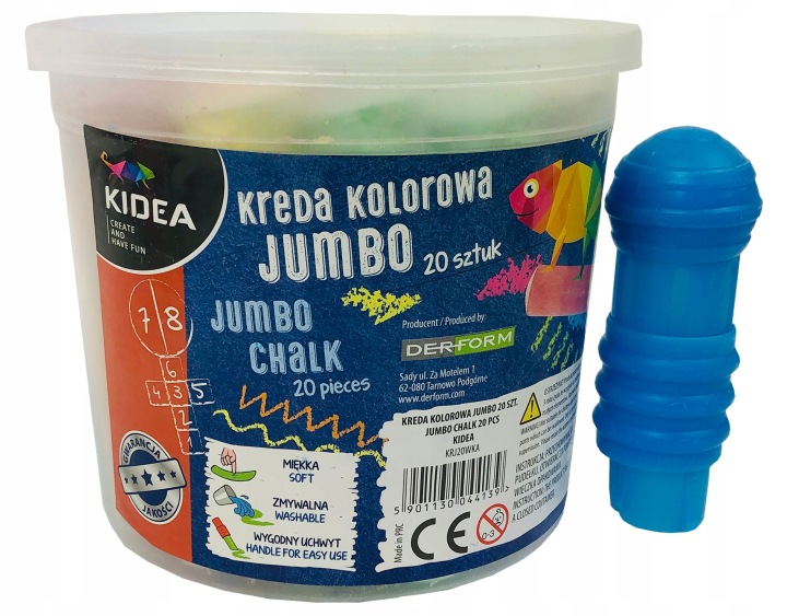 Крейда кольорова JUMBO 20 шт.