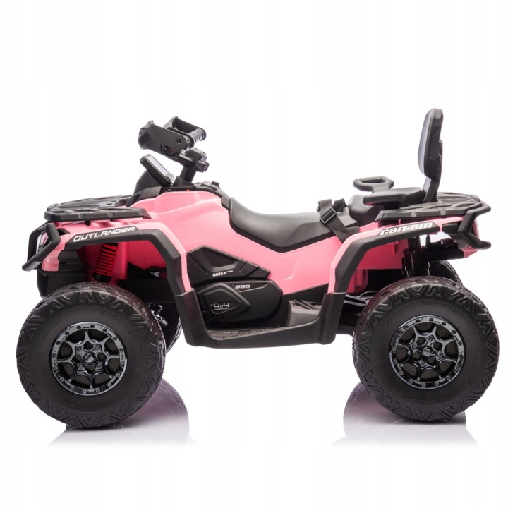 Квадроцикл на акумулятор Can-Am 24 В Outlander ATV 4x200 Вт М'які колеса Barbie Рожевий — фото 5