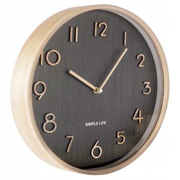 Závěsné nástěnné hodiny na zeď, módní, kulatý, Šedé, Béžové, 38 Cm