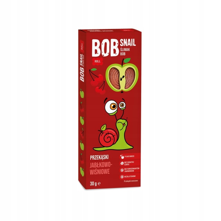 Перекуска яблуко вишня без цукру 30 г BOB SNAIL — фото 2