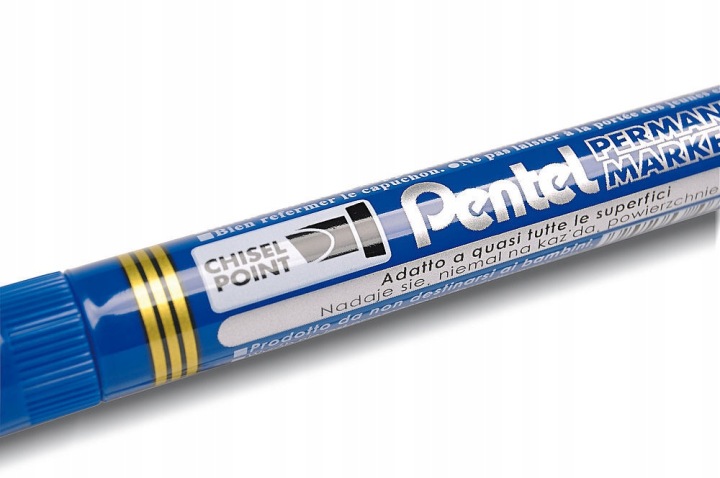 Маркер перманентний скошений PENTEL N860 - синій — фото 2