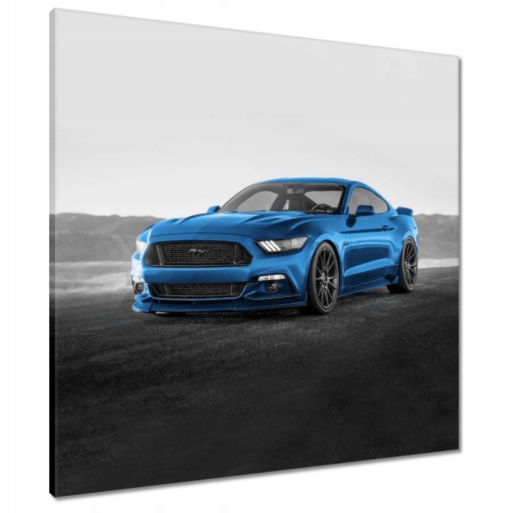 Obrazy 70x70 Modrý Ford Mustang