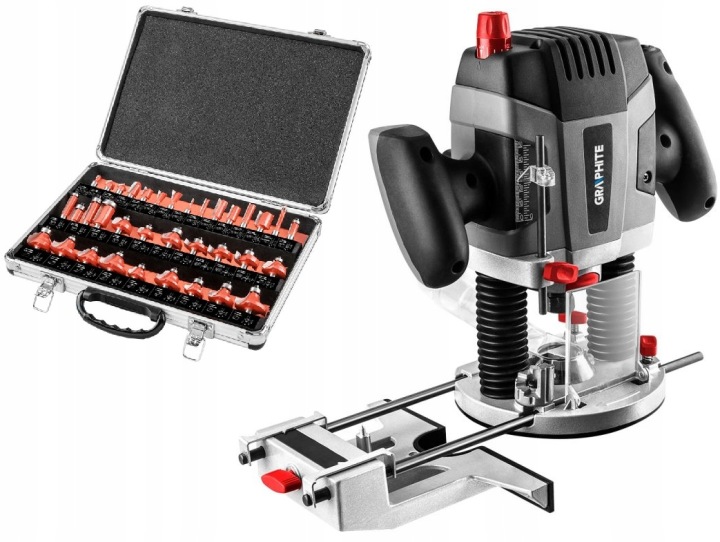 Graphite Horní frézka 1300W 35 Fréz