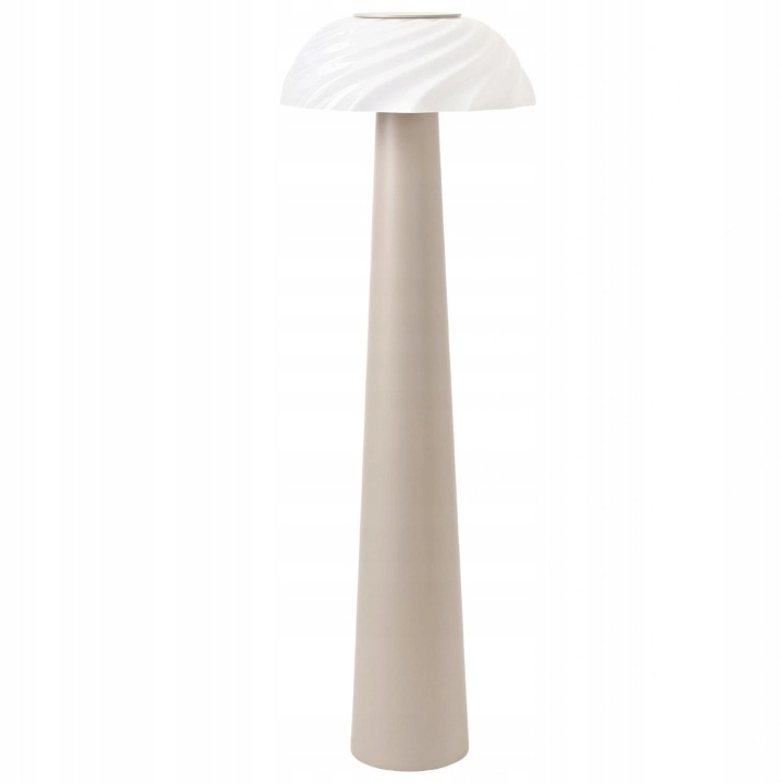 Stojací lampa Anyna designová béžová kovová 123 cm