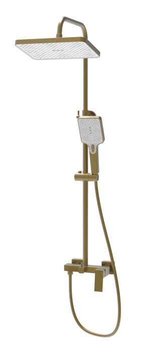 Sprchový sloup s baterií Mixxus Premium Gaudi 003J Brushed Gold, zlatá