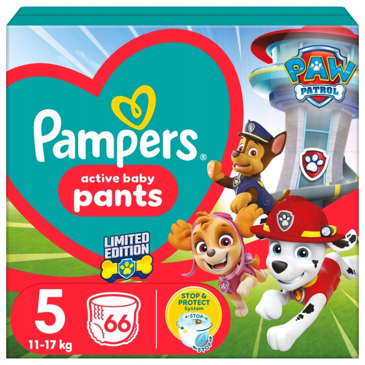 Pampers Штани Щенячий Патруль Трусики-підгузки розмір 5 (11-17 кг) 66 шт. — фото 2