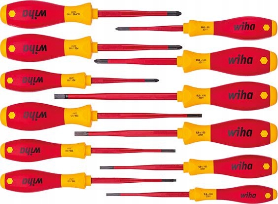 Sada Wiha 12 šroubováků, izolované šroubováky, Electric 1000V Vde 41003