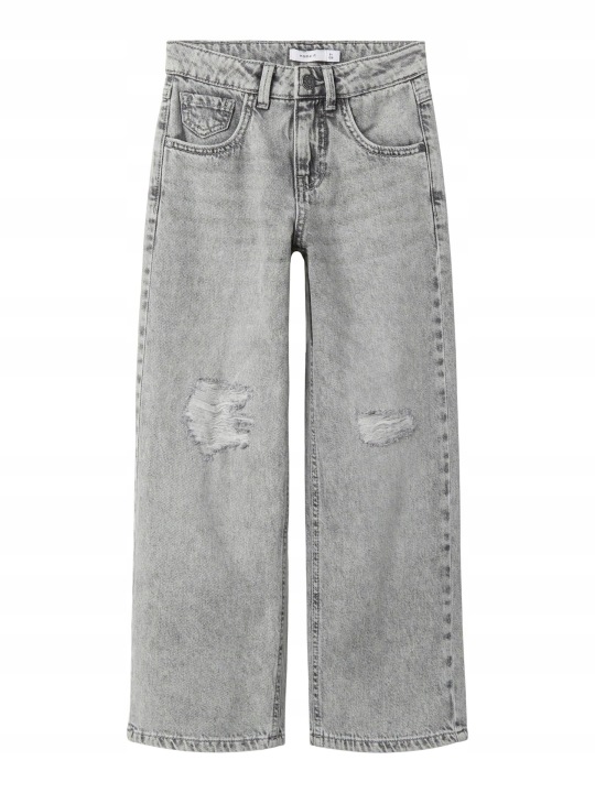 Name It Джинси дівчачі Wide Fit 164 світло-сірий denim